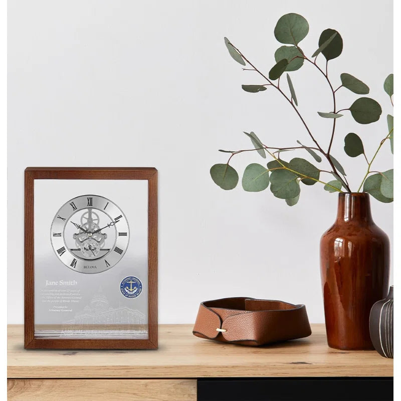Glass Plaque Wall Clock
