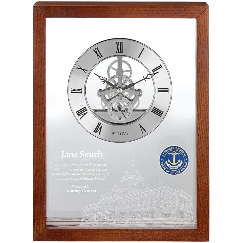 Glass Plaque Wall Clock