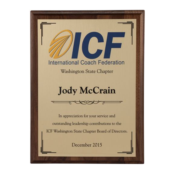 Executive Walnut Plaque