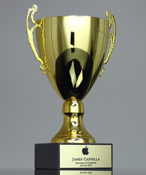 Gold Trophy Cup on Marble Base