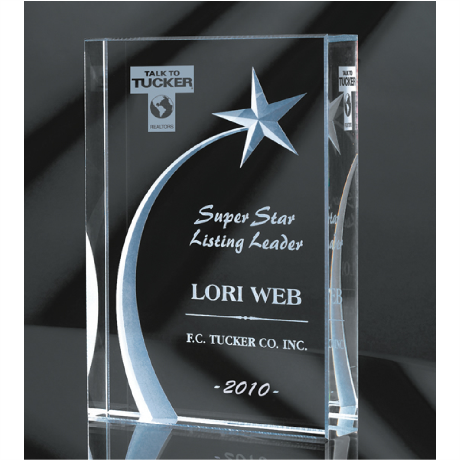 Acrylic Block With Shooting Star