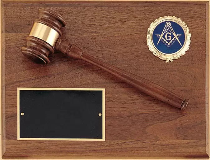 Walnut Gavel Plaque